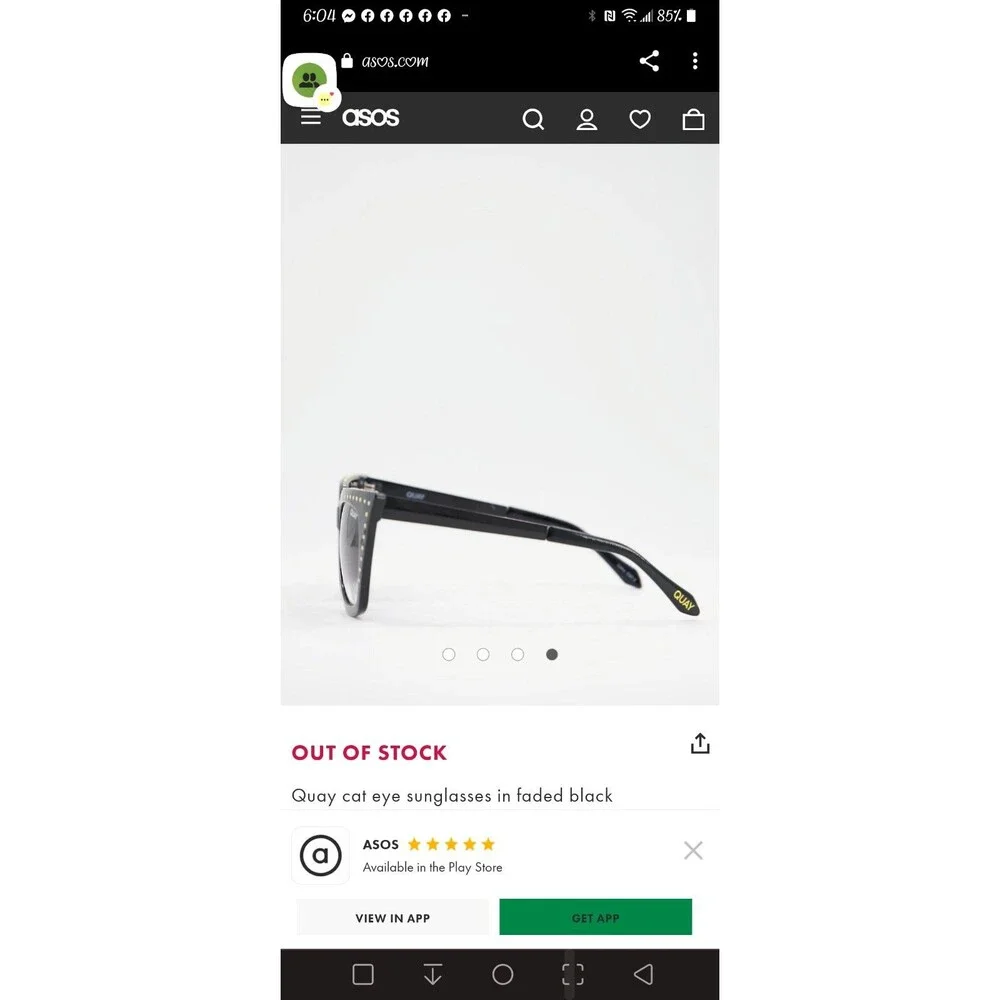 Quay Harper Studded Cat eye sunglasses